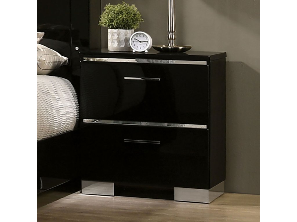 Nightstand w/ USB, Black - main image