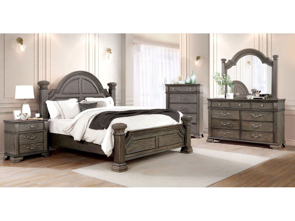 Queen Bed, Gray - main image