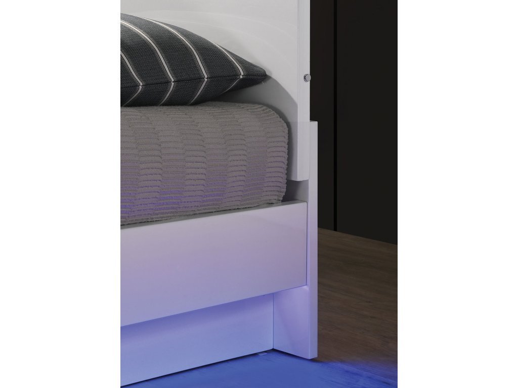 Queen Bed, White/Chrome - image 2