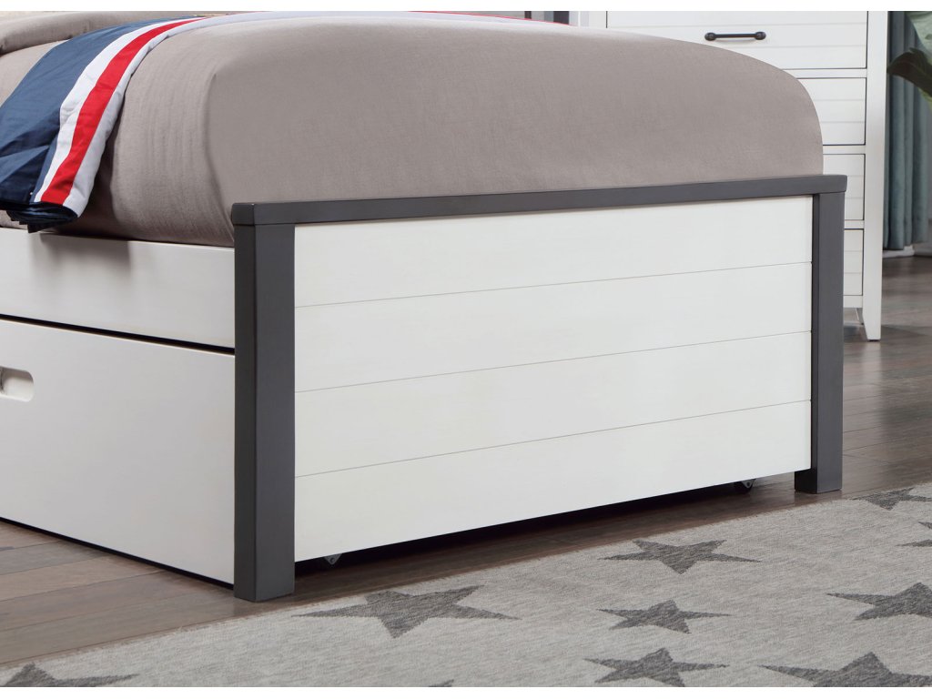 Twin Bed, White/Gray - image 3