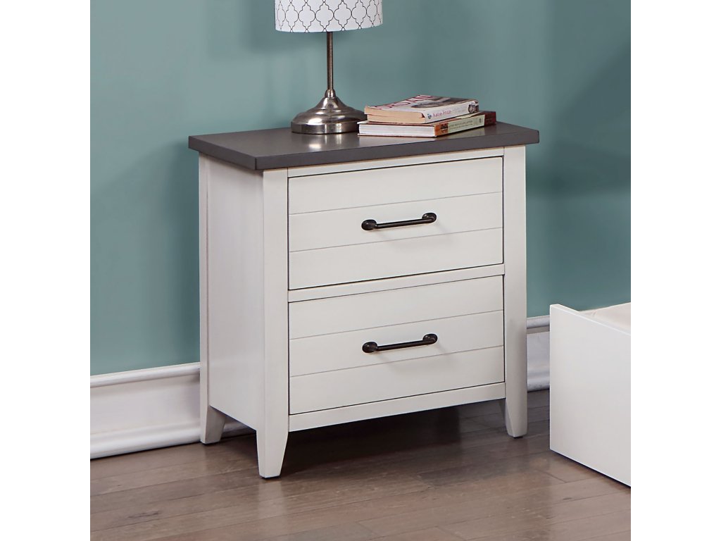 Nightstand, White/Gray - image 1