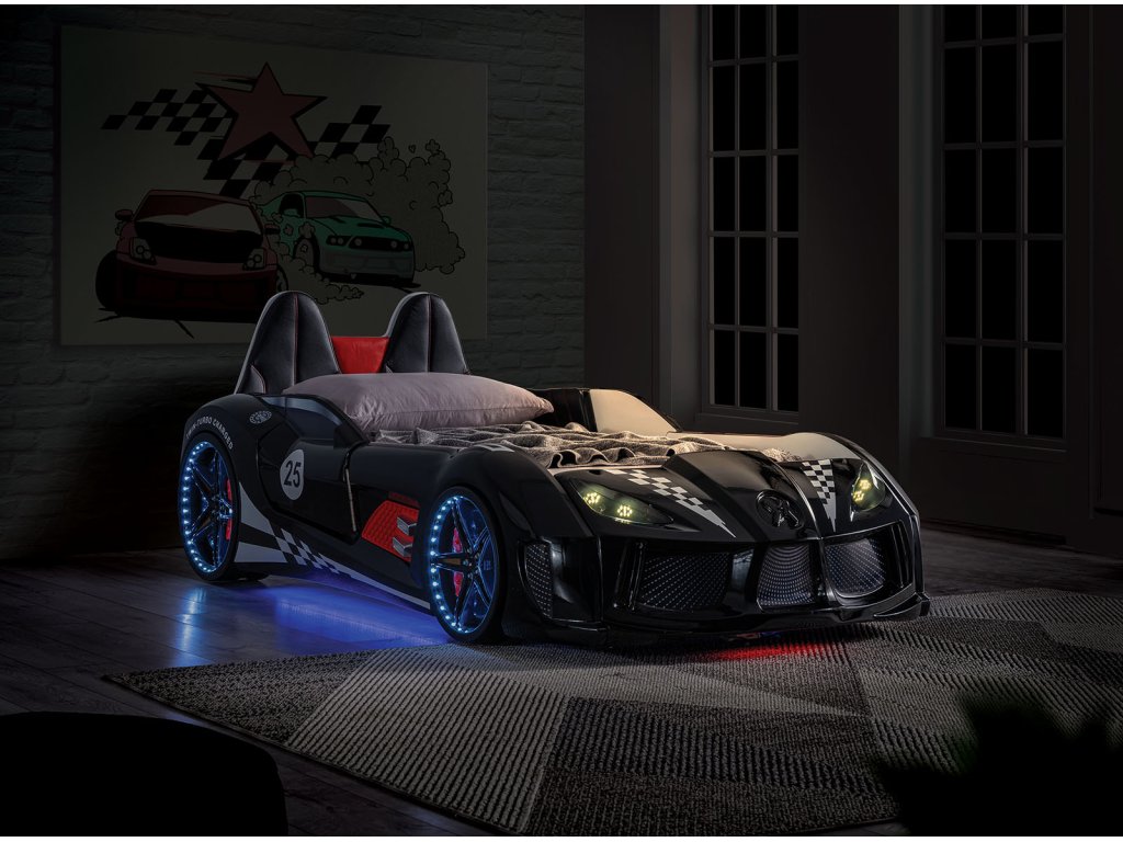 Twin Car Bed, Black - image 1