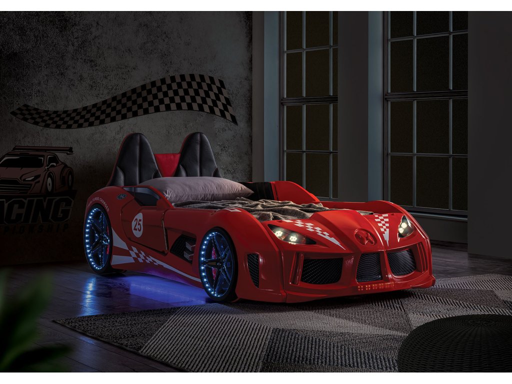 Twin Car Bed, Red - image 1