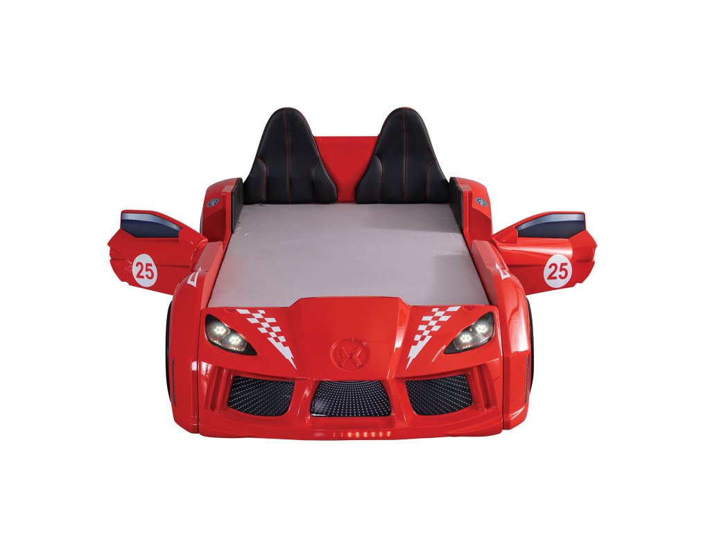 Twin Car Bed, Red - image 4