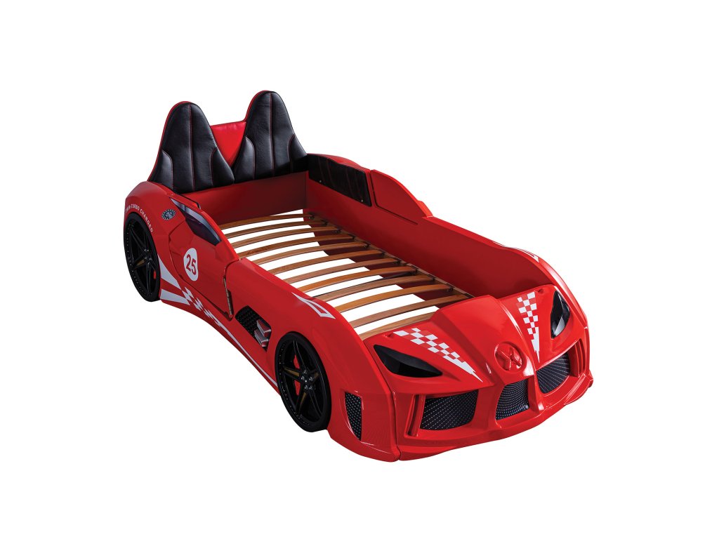 Twin Car Bed, Red - image 5