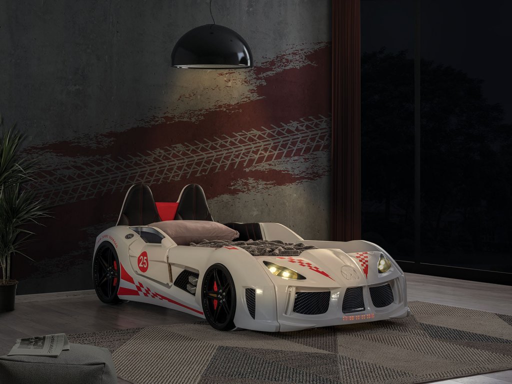 Twin Car Bed, White - image 1