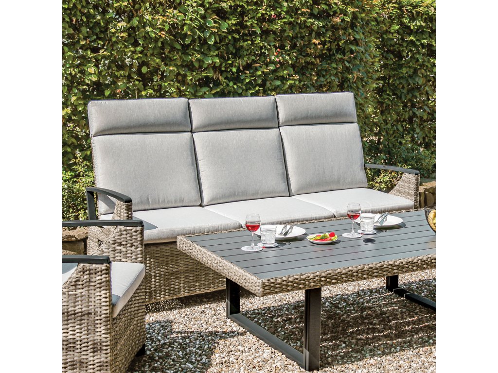 Sofa, Gun Metal/Brown/Gray - main image