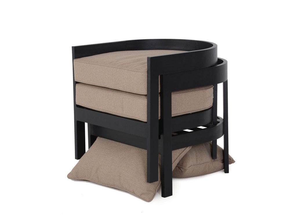 3 Pc. Patio Set, Black/Light Brown - image 1
