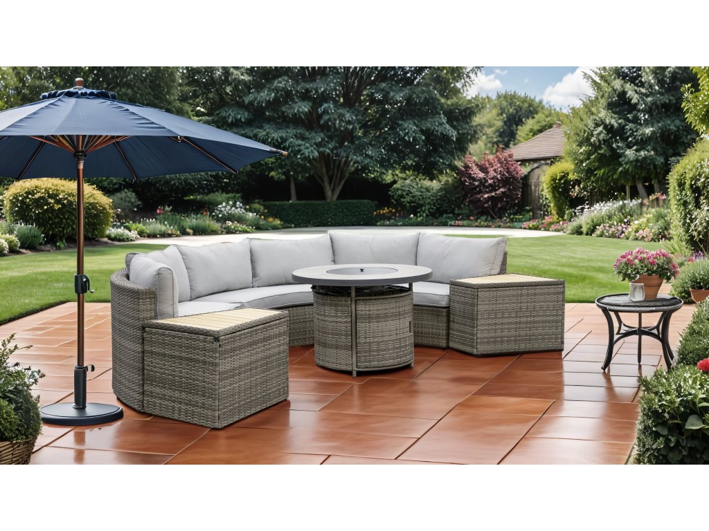 5 Pc. Sectional Sofa w/ 2 End Tables - image 1