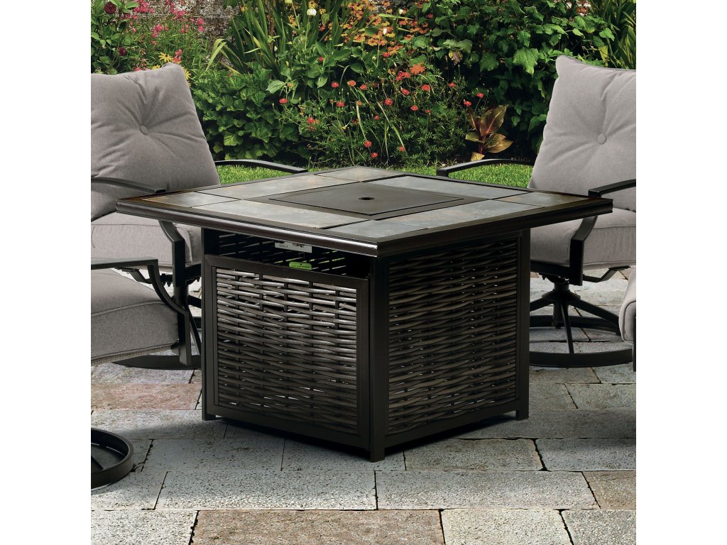 Fire Pit Table, Black/Gray - main image