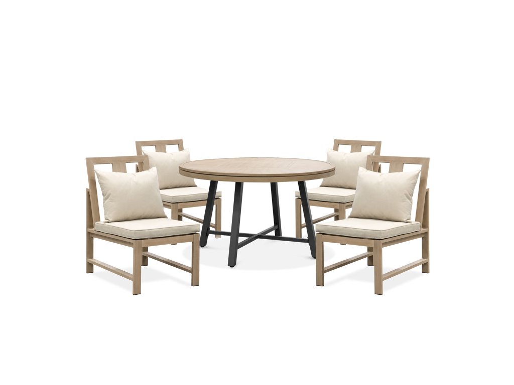 5 Pc. Game Table Set w/ 4 Armless Chairs - main image