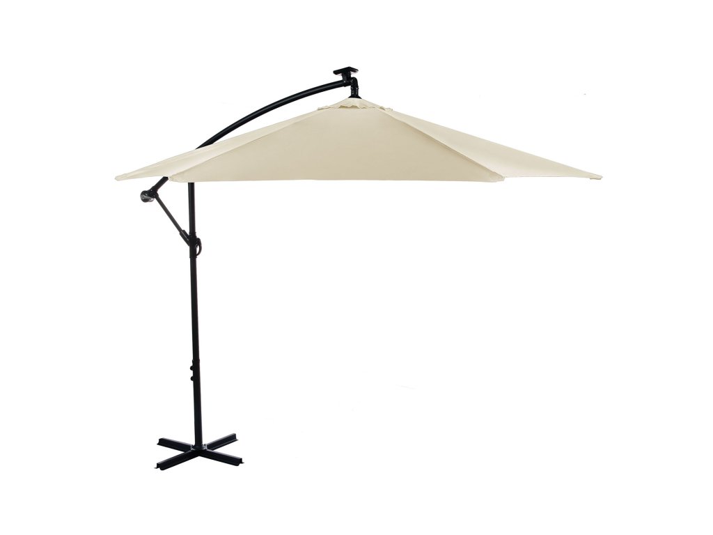 Cantilever Umbrella w/ LED, Canvas Stone - image 2