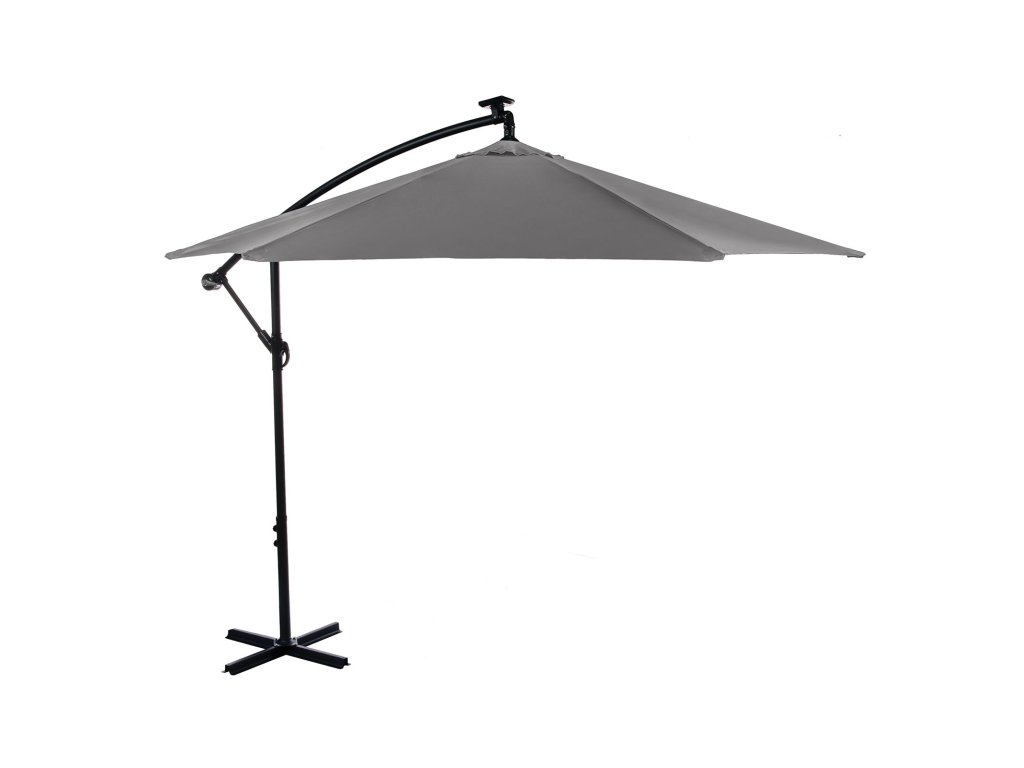 Cantilever Umbrella w/ LED, Graphite - image 1