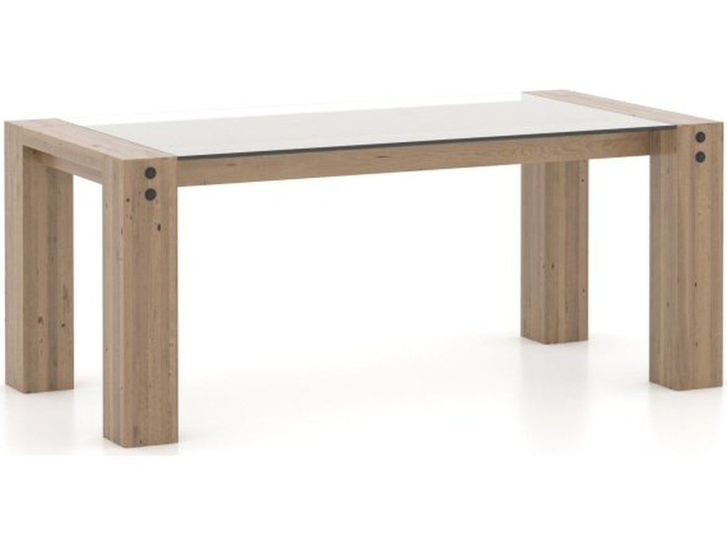 Rectangular Glass Table – Legs LN - main image