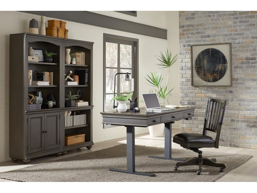 Adj. Desk Base - Black - image 1