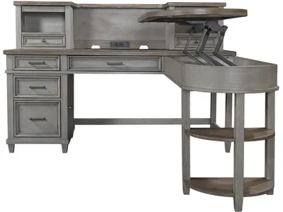 Single Ped Desk Hutch