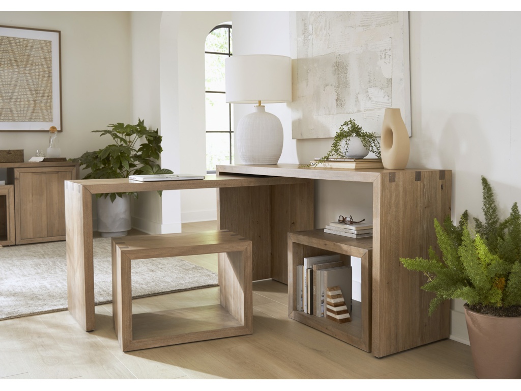 Nesting Sofa Table W/ Stools - image 4