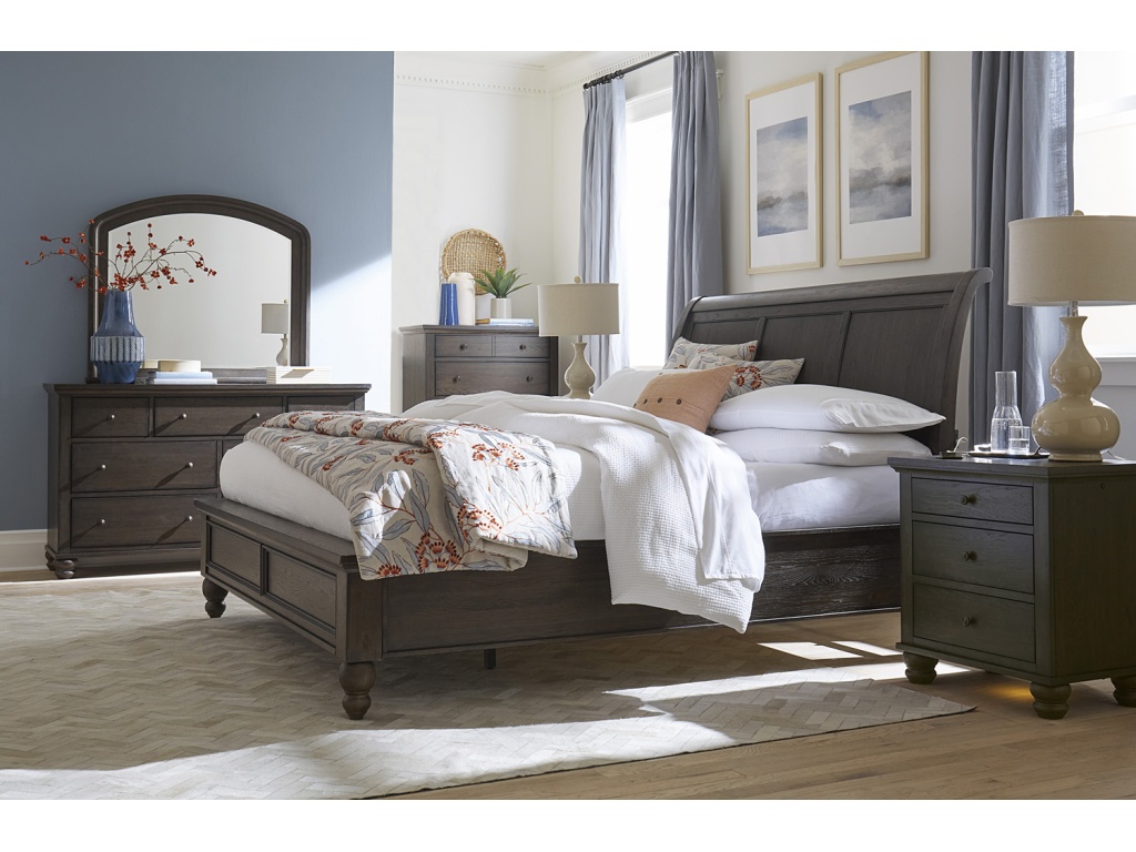 Queen Sleigh Bed Hb - image 11
