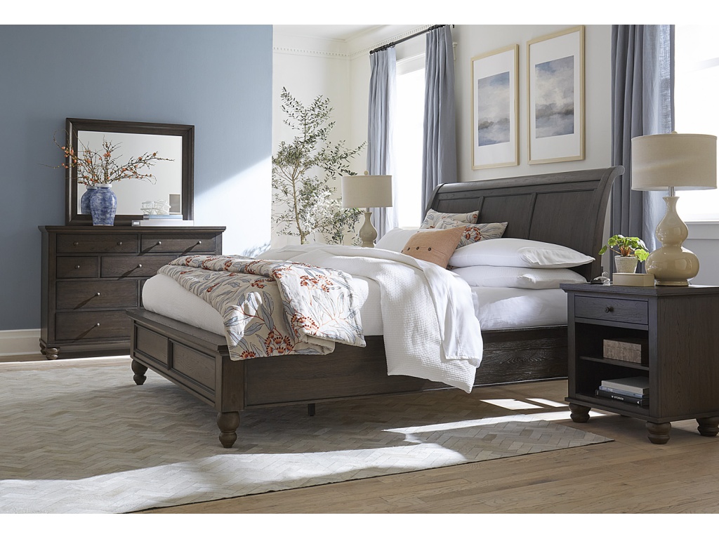 Queen Sleigh Bed Hb - image 12