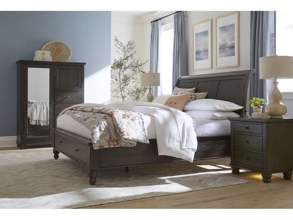 Queen Sleigh Bed Hb - image 14