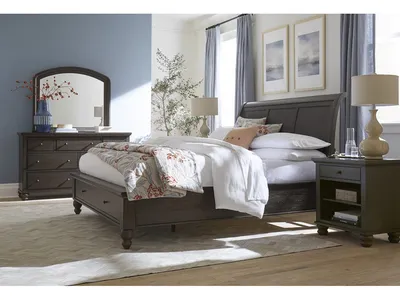 Queen Sleigh Bed Hb - Alternative View
