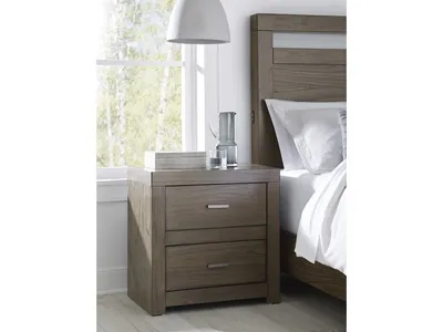 2 Drawer Nightstand W/ Power