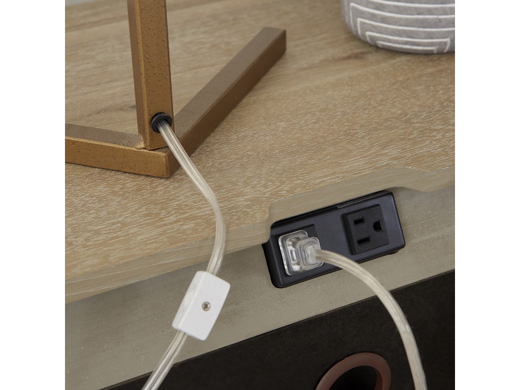 2 Drawer Nightstand W/ Power - image 4