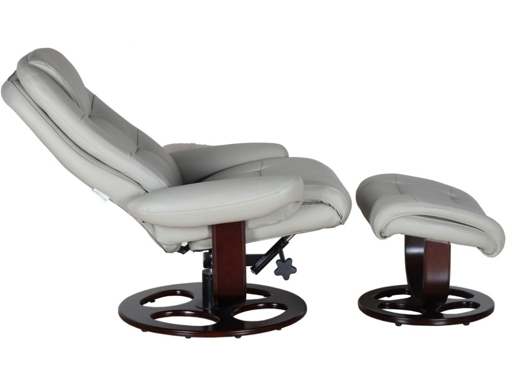 Jacque Pedestal Reclining Chair & Ottoman - image 2