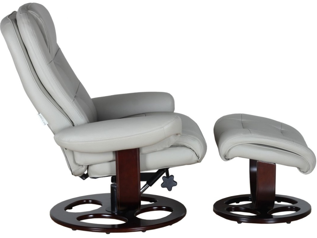 Jacque Pedestal Reclining Chair & Ottoman - image 1