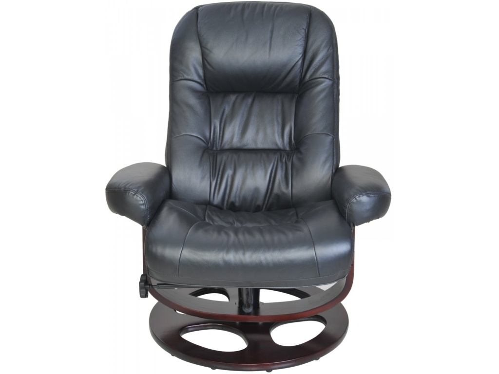 Jacque Pedestal Reclining Chair & Ottoman - image 1
