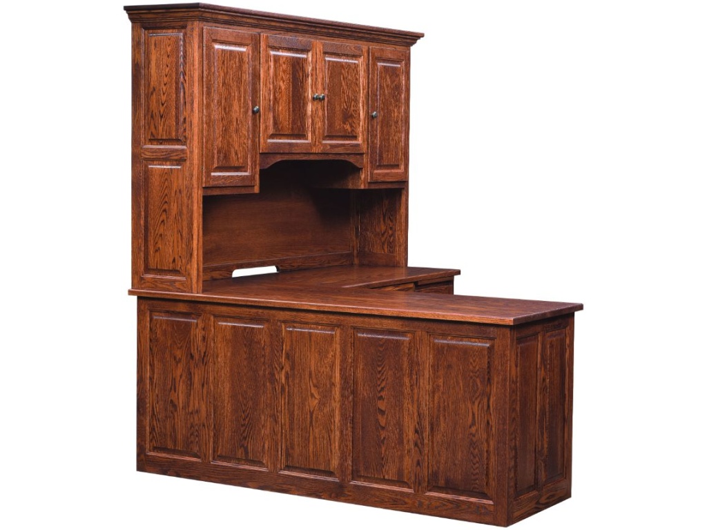 Maple Hill Woodworking L- Corner Desk, alternate view 1
