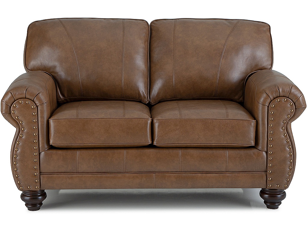 Noble Leather Stationary Loveseat - image 1