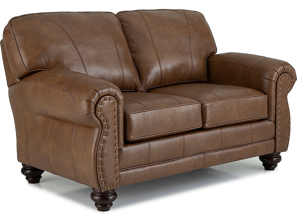 Noble Leather Stationary Loveseat - main image