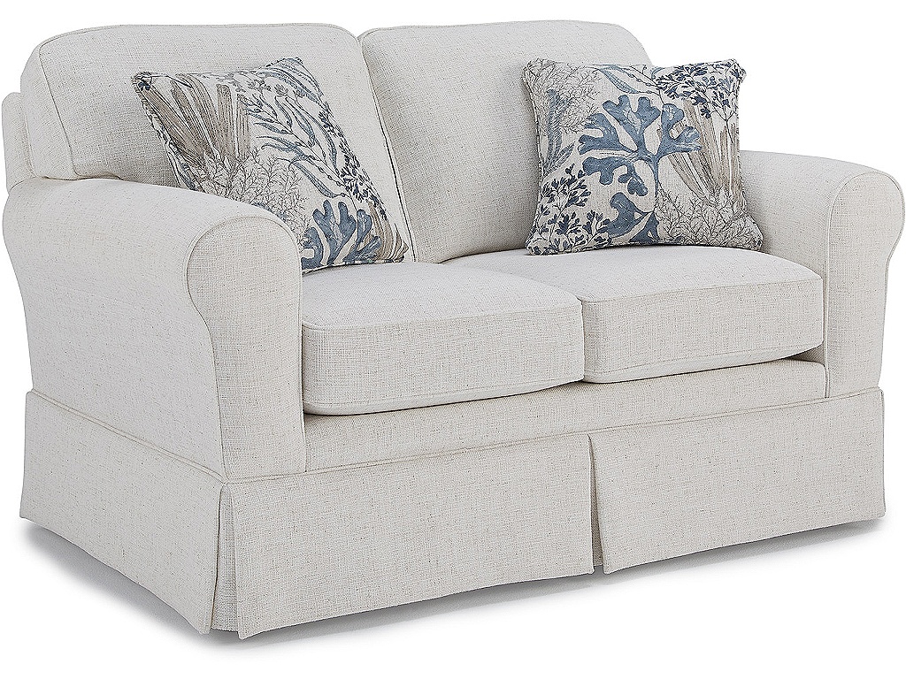 Susanna Rolled Arm Skirted Loveseat - main image