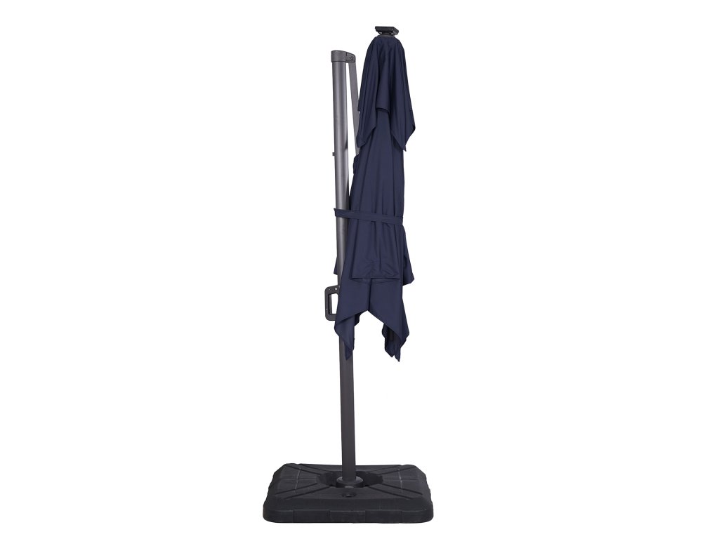 8' SQ Umbrella, Double Top, LED Light + Control, Teal + Base - image 1