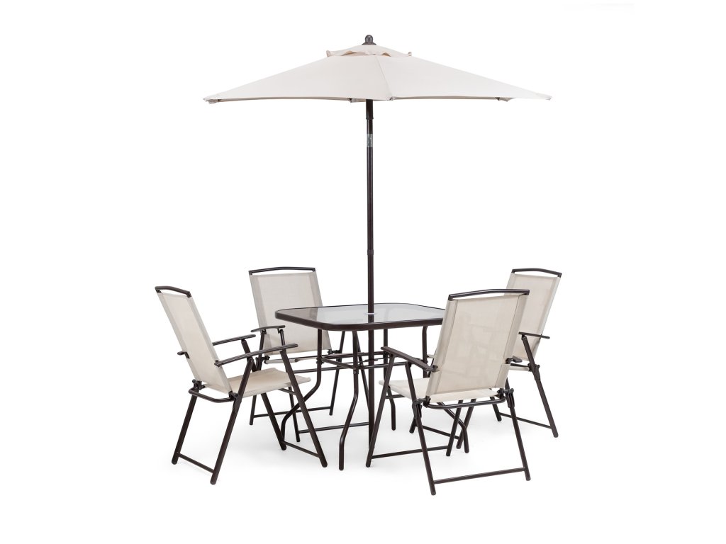 6 Pc. Outdoor Dining Set, Beige - main image