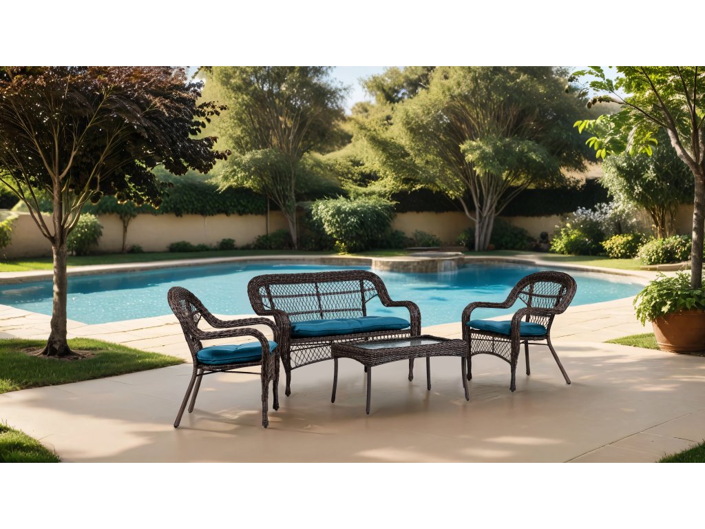 4 Pc. Wicker Conversation Set - main image
