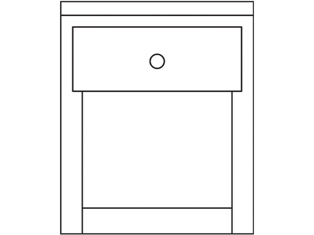Genuine Oak Designs Norwayne Nightstand, alternate view 1
