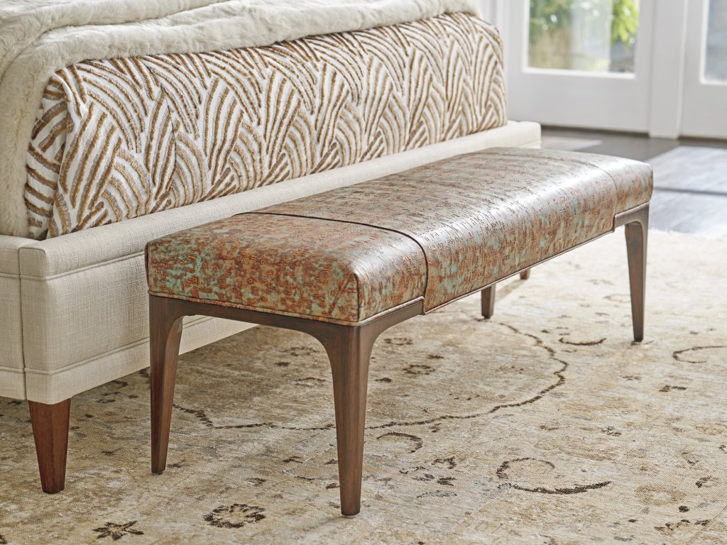 Savile Leather Bench - image 1