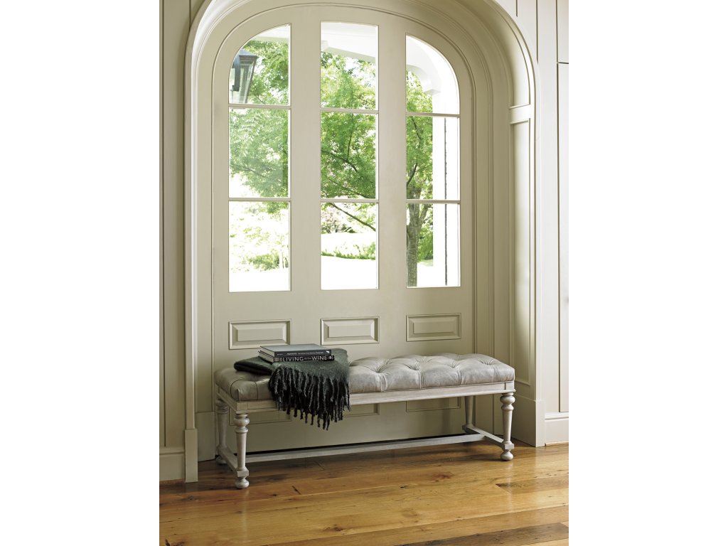 Bellport Leather Bed Bench - image 3