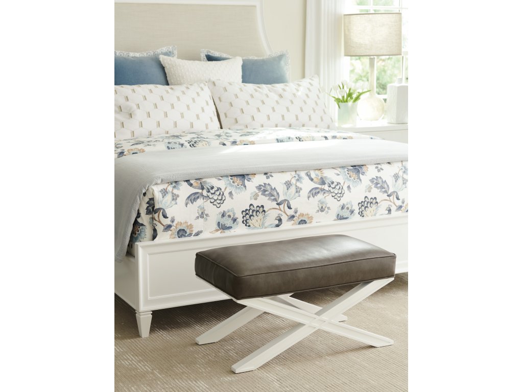 Vaughan Leather Ottoman - image 1