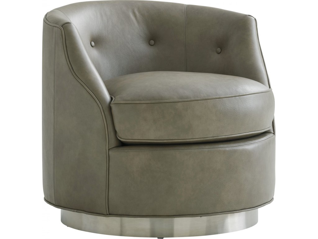 Piper Leather Swivel Chair - main image