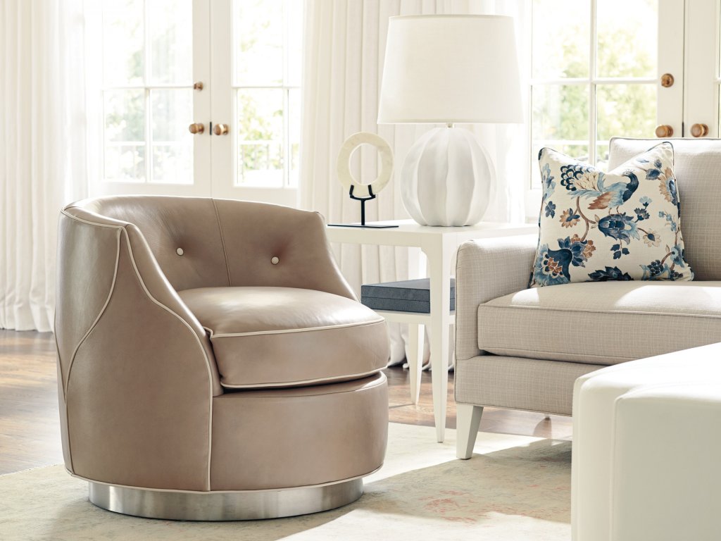 Robertson Leather Swivel Chair - image 2