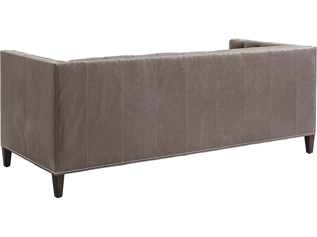 Camille Leather Tufted Sofa - image 1