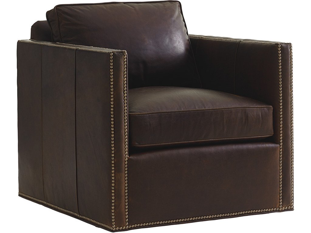 Hinsdale Leather Swivel Chair - main image