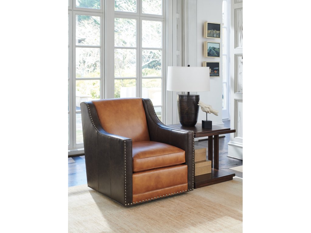 Hayward Leather Swivel Chair - image 2