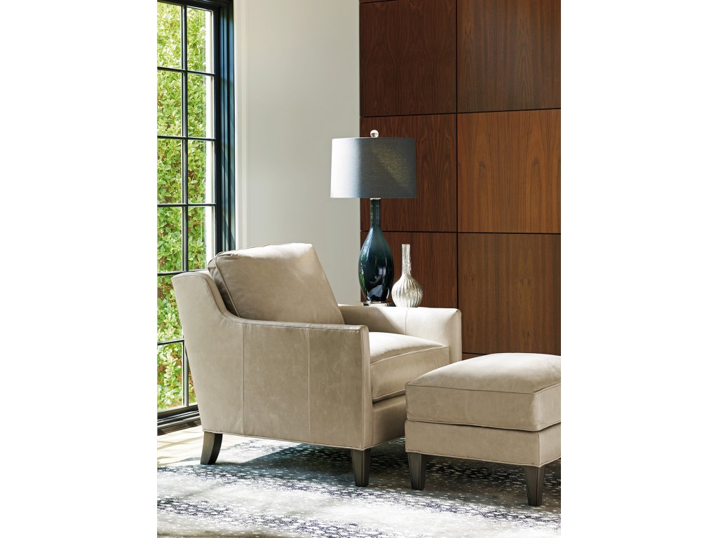 Turin Leather Ottoman - image 2