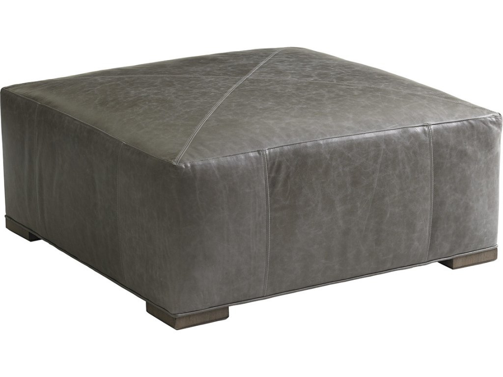 Melina Leather Cocktail Ottoman - main image