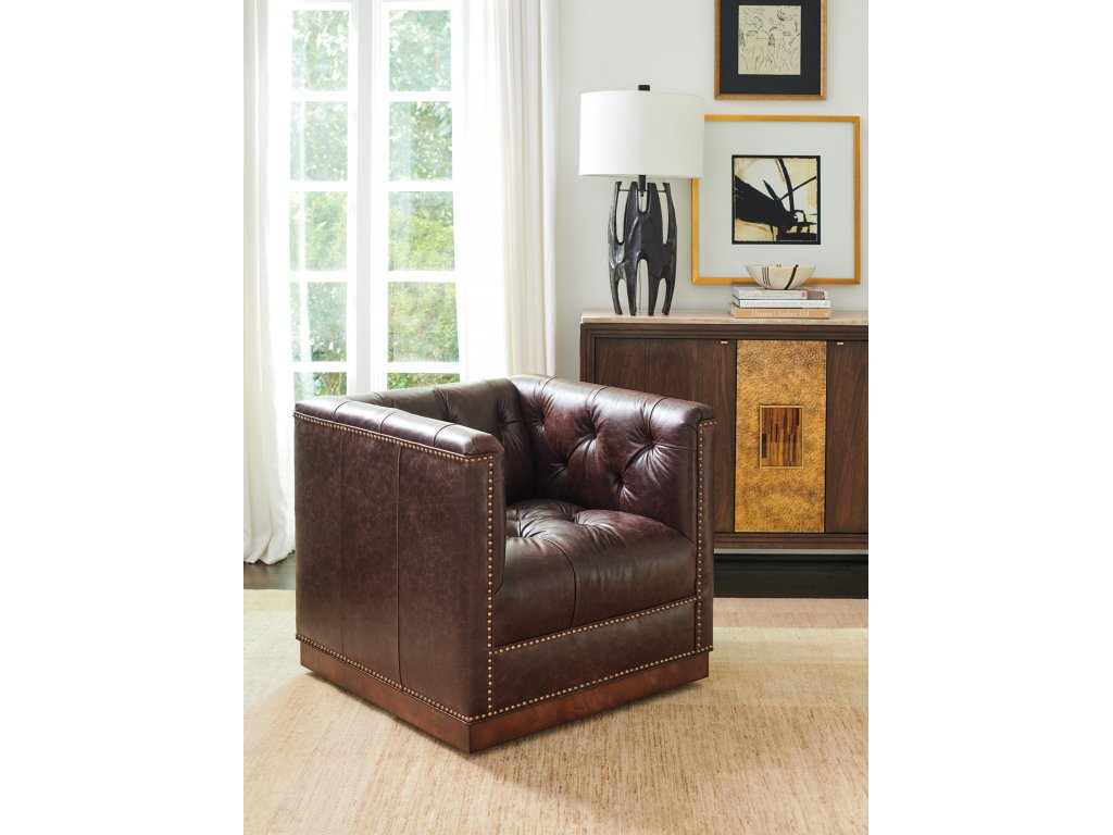 Freemont Leather Swivel Chair - image 2