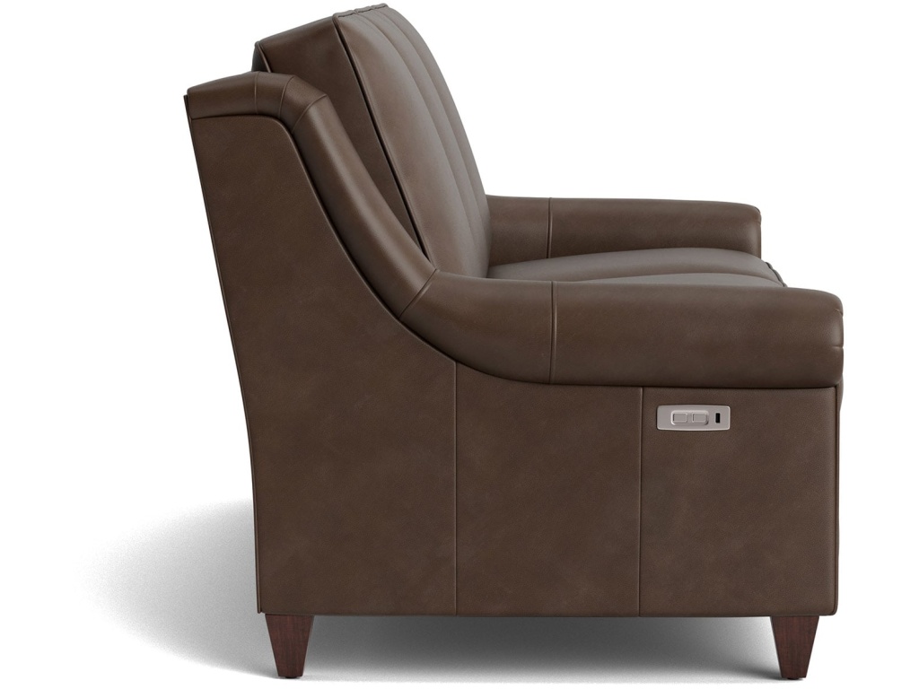 Magnificent Motion Reclining Leather Panel Arm Sofa - image 2